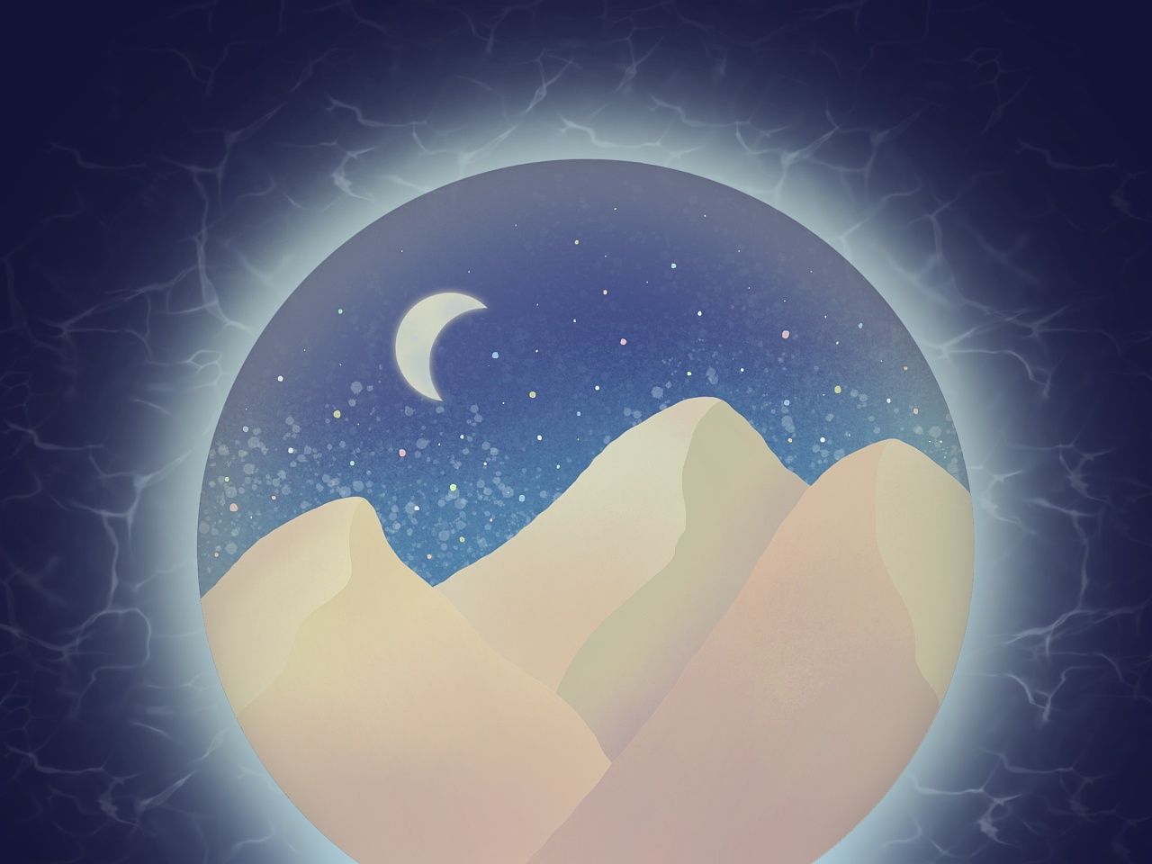 星月作伴|插画|艺术插画|哈哈哈哈哈哈芡 - 临摹作品 - 站酷 (zcool)