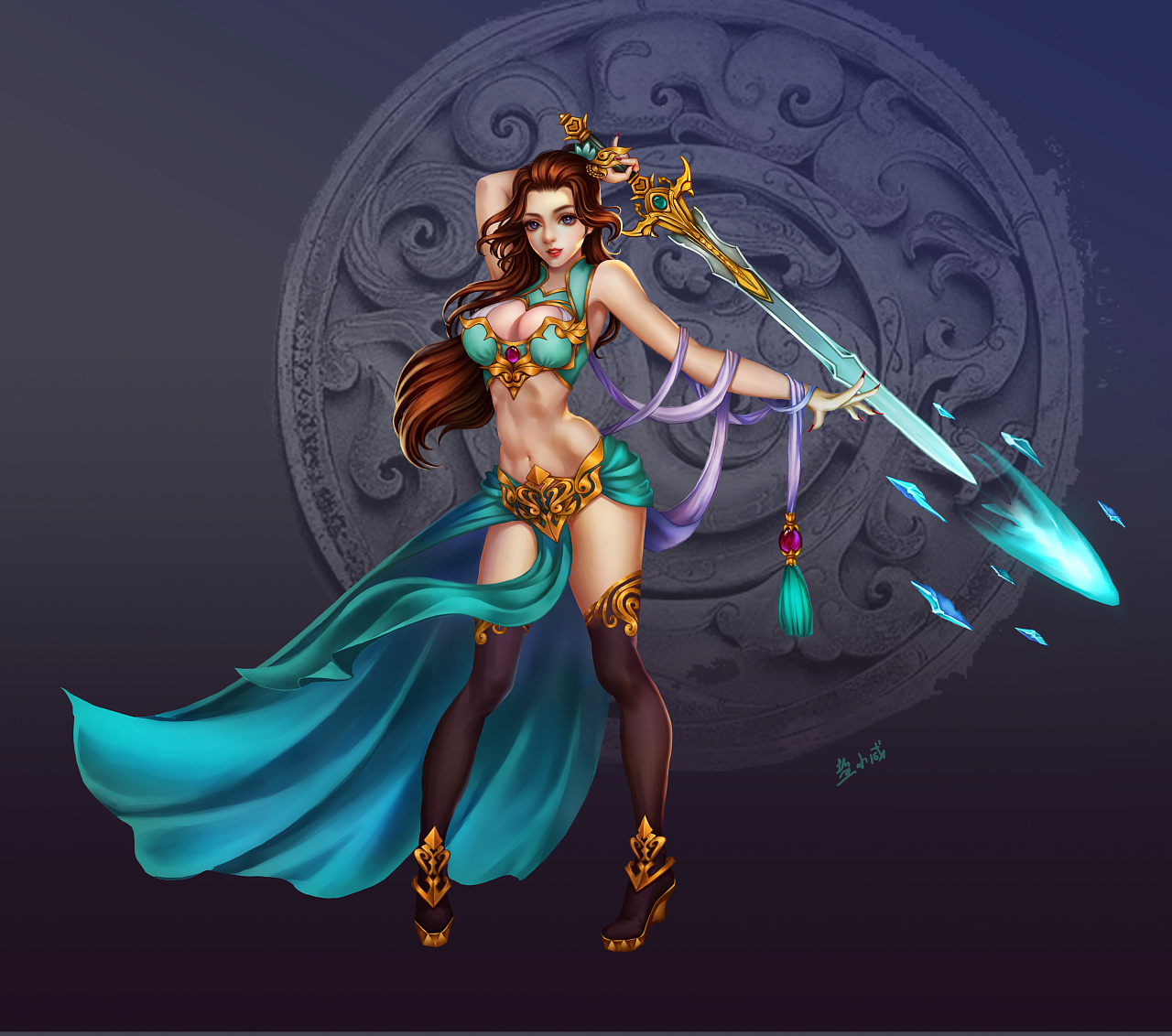 练习古风妹子|插画|游戏原画|盐小咸 - 原创作品 - 站酷 (zcool)