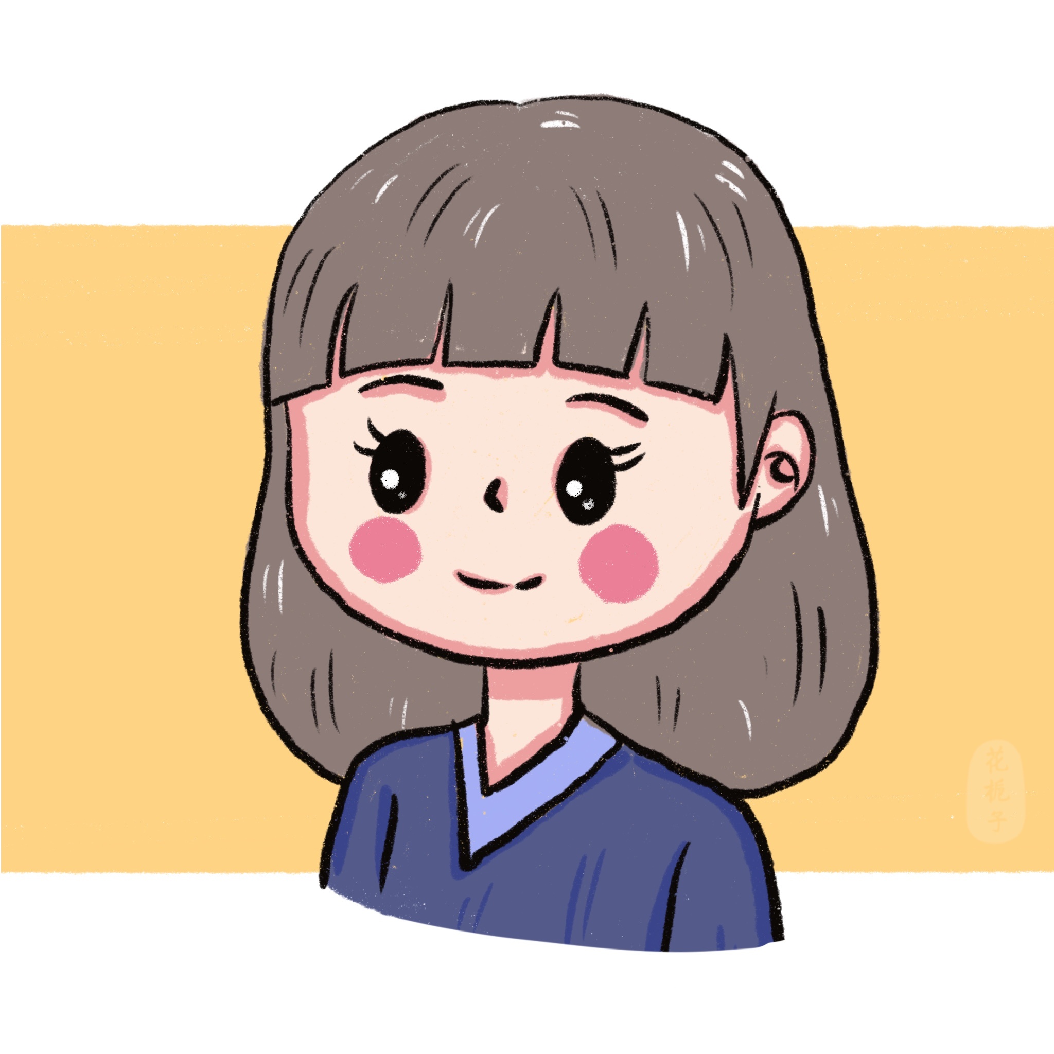 男生女生可爱小头像|插画|创作习作|花栀子插画 - 原创作品 - 站酷 (z