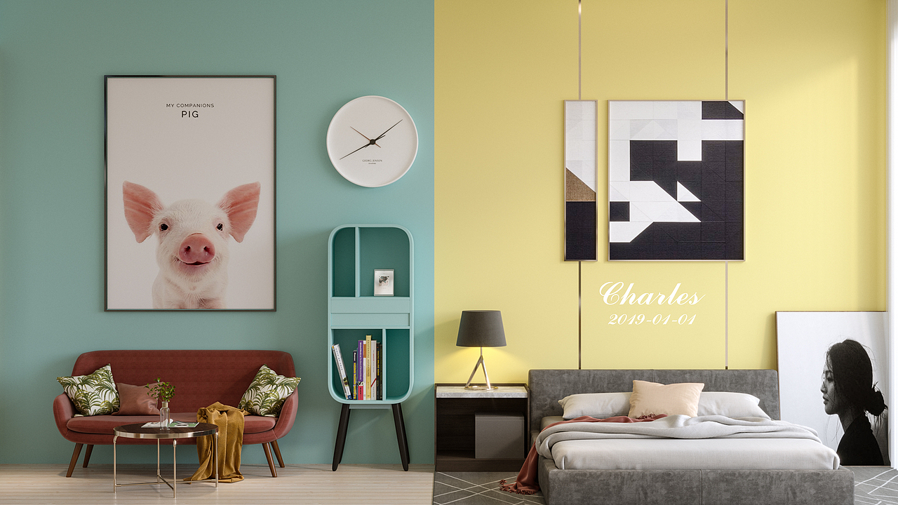 卧室（图ZMTQwNjc3ODI4） - 建筑/空间 - 站酷设计师Charles小鱼原创素材 - 站酷ZCOOL