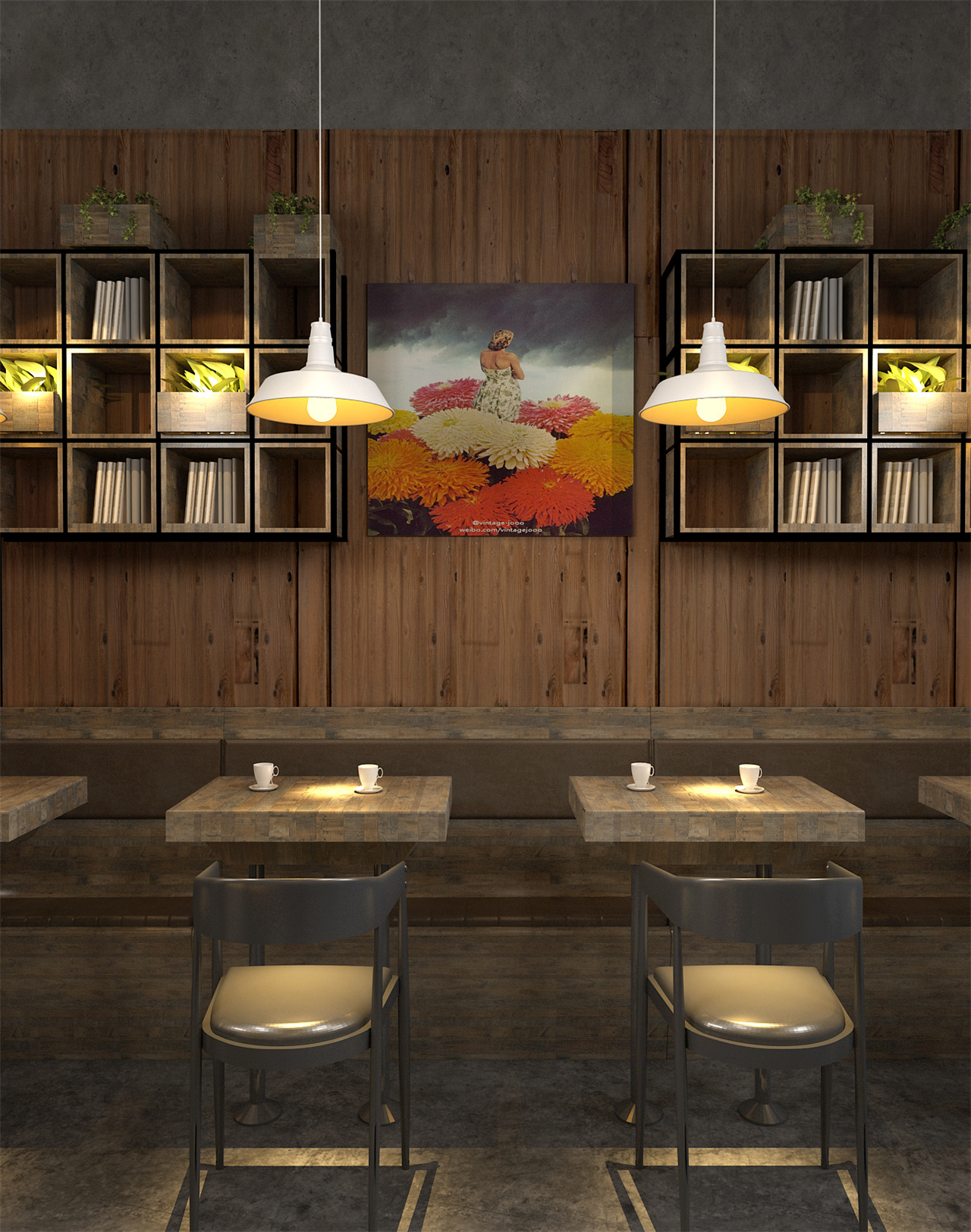 现代城市咖啡厅 - 效果图交流区-建E室内设计网
