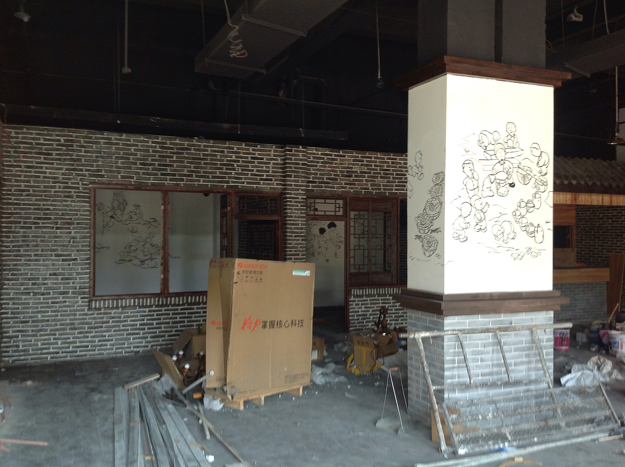 火锅店墙绘,餐饮墙绘,串串店墙绘,成都墙绘