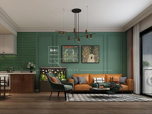 用色彩将日子过成诗-88㎡复古怀旧风格