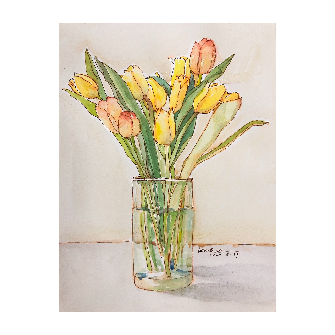 钢笔淡彩小画--花卉|纯艺术|绘画|kara夏天 - 原创作品 - 站酷 (zcool