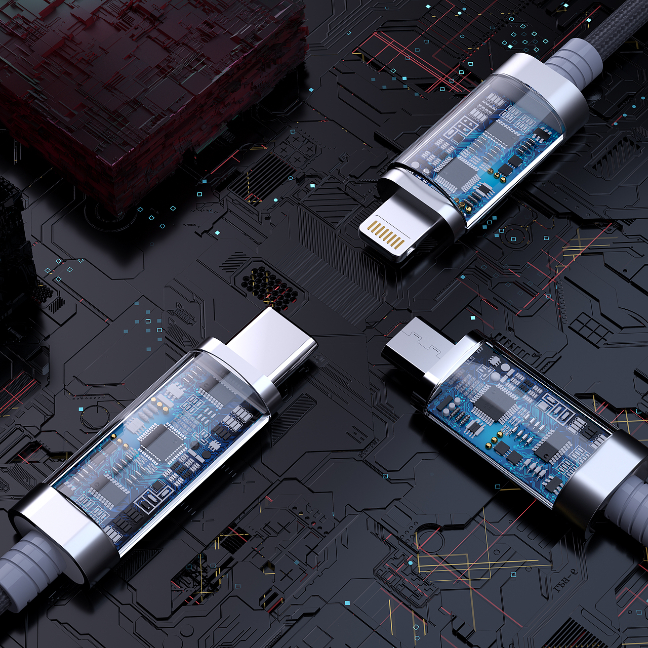 一组电商产品渲染