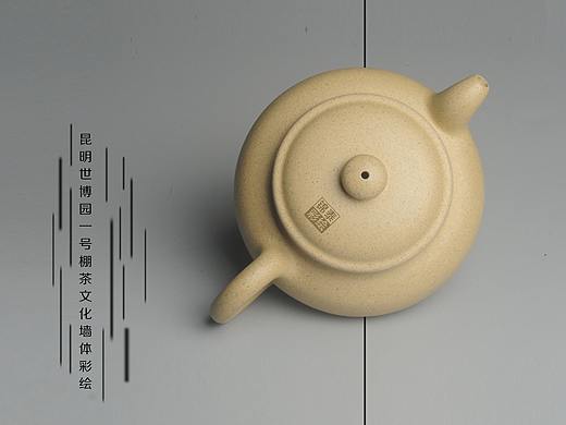昆明世博园茶文化墙体彩绘/云南茶文化墙体彩绘—锦泰