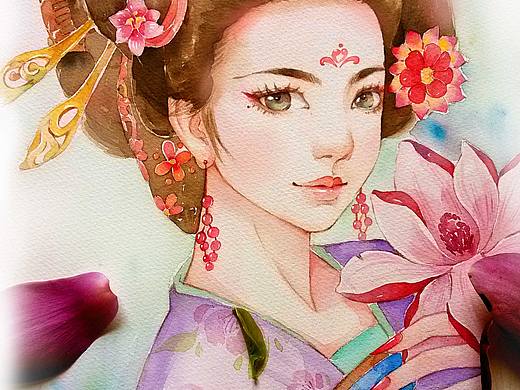 玉兰花下