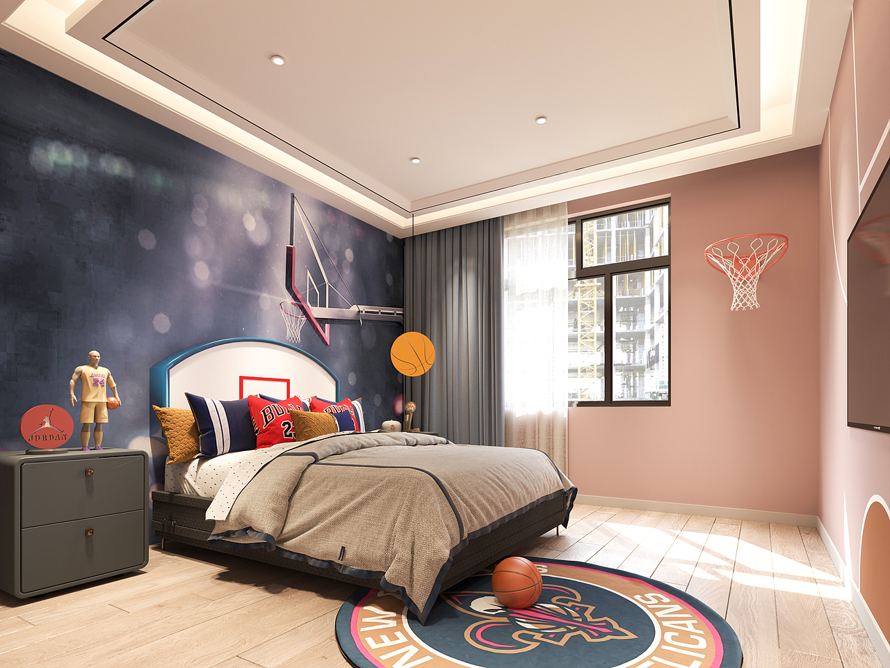NBA主题卧室（图ZMjc5ODM1NjY4） - 家装设计 - 站酷设计师文刀设计刘小乐原创素材 - 站酷ZCOOL