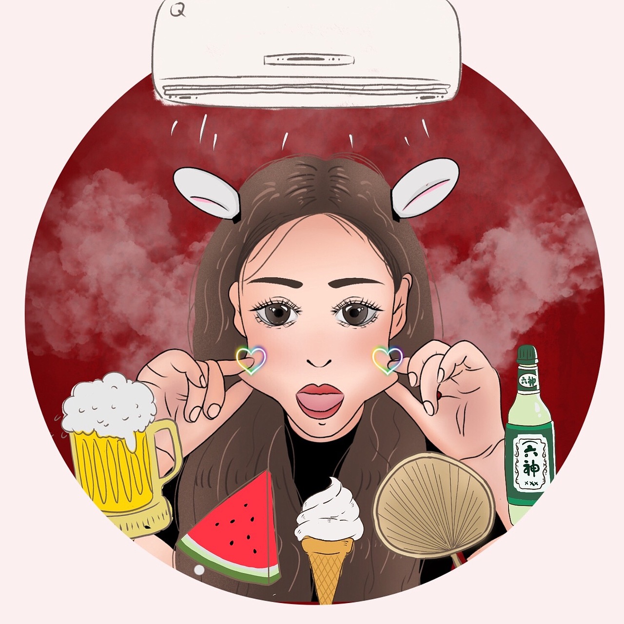 手绘练习（图ZMTY4MzQwMzQ4） - 新锐潮流插画 - 站酷设计师沈琪_sanki原创素材 - 站酷ZCOOL