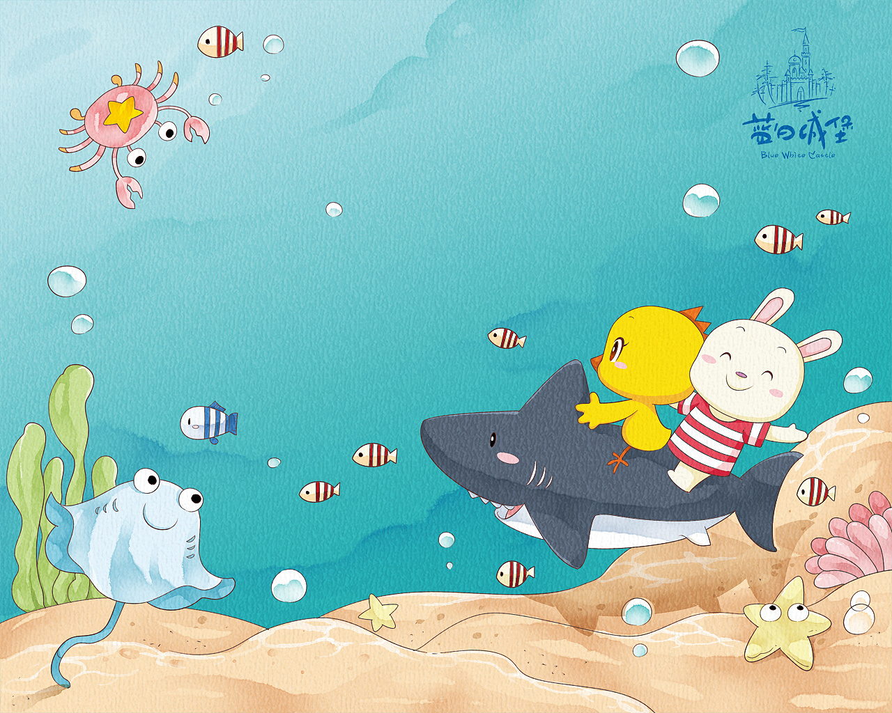 海洋之旅(1280x1024)|动漫|单幅漫画|小黄鸡高登 - 原创作品 - 站酷