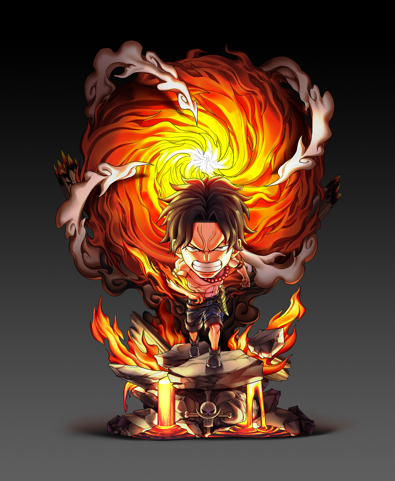 炎帝艾斯_海贼王wcf雕像gk2