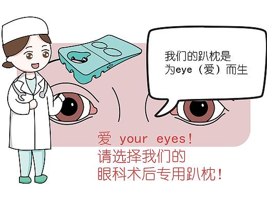 眼科术后专用趴枕——专利产品手绘视频说明案例