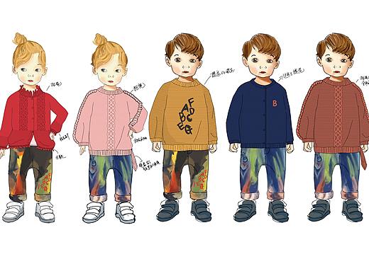 男童板绘 童装  开心就好啦 · 平时的作品