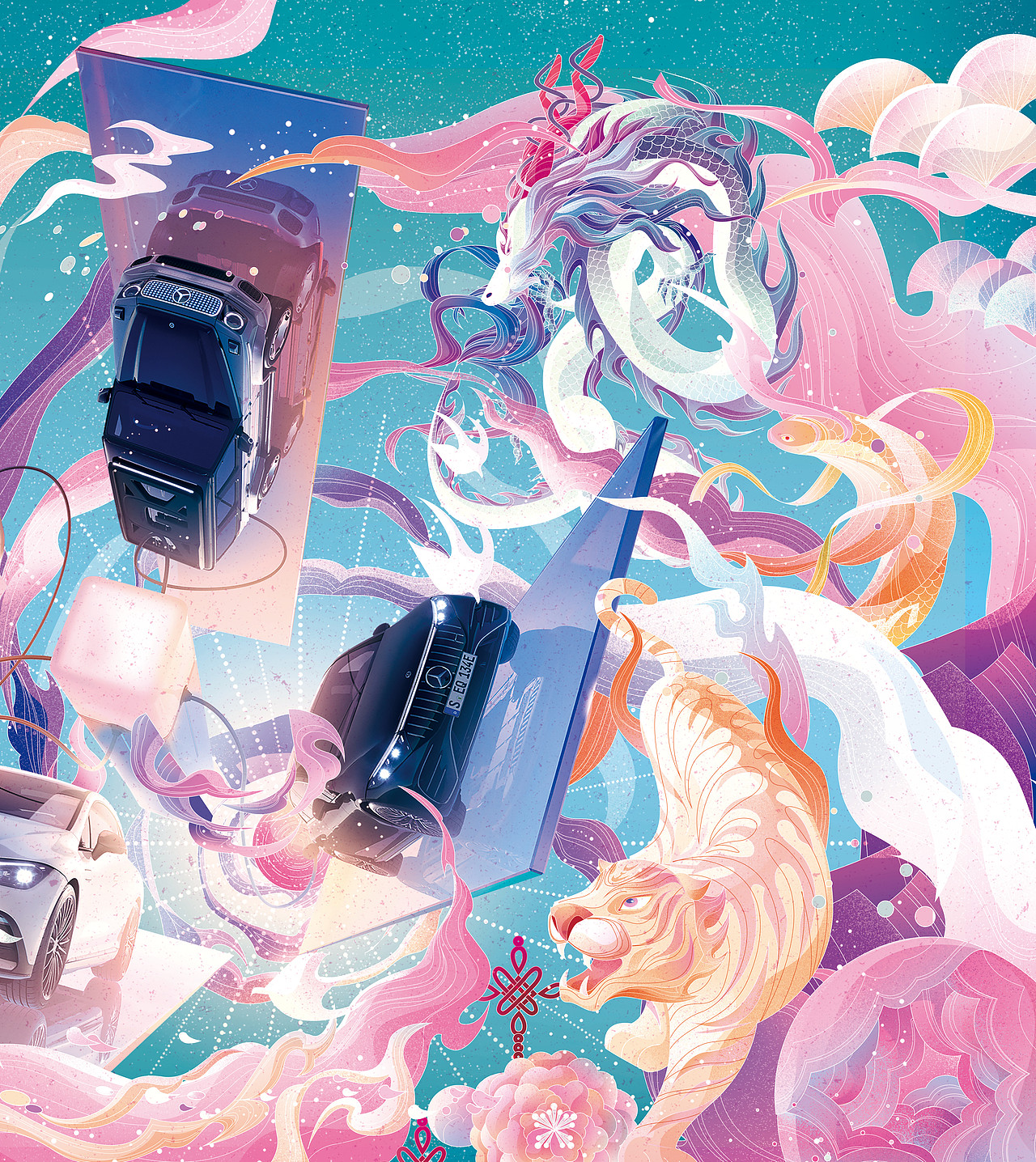 梅赛德斯－奔驰｜2021年插画合集（图ZMjg5NjAzMjk2） - 商业插画 - 站酷设计师毛赵原创素材 - 站酷ZCOOL