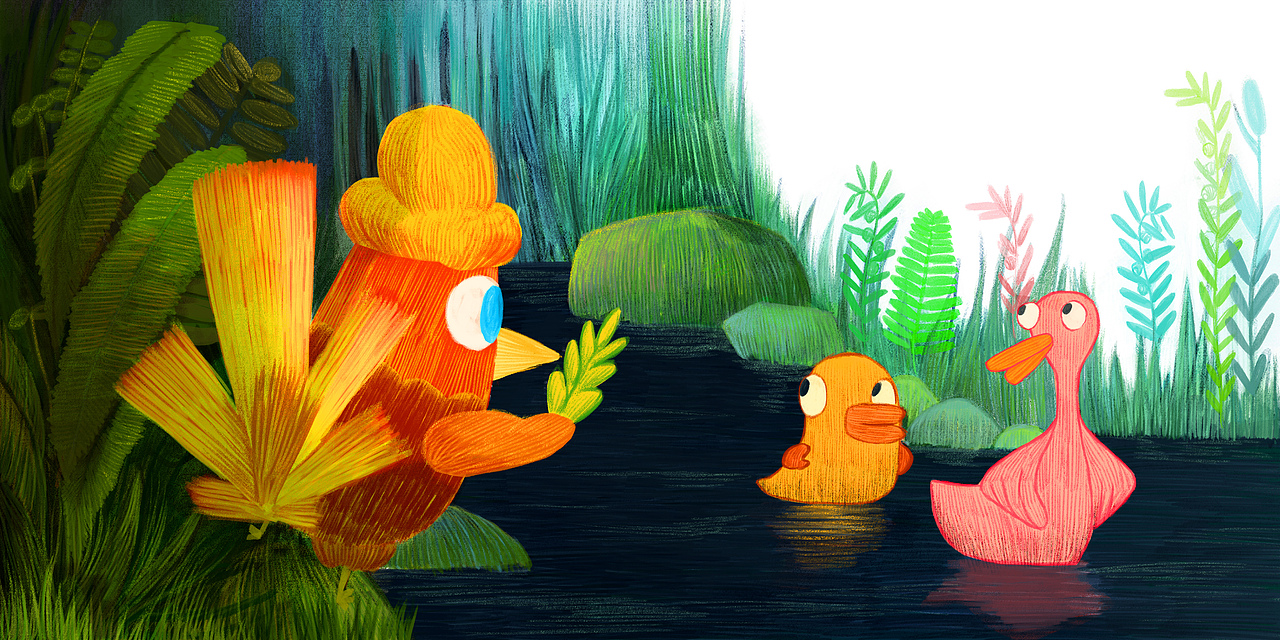 The Little Red Hen（图ZMTg2NTcyMTky） - 绘本 - 站酷设计师7MER原创素材 - 站酷ZCOOL