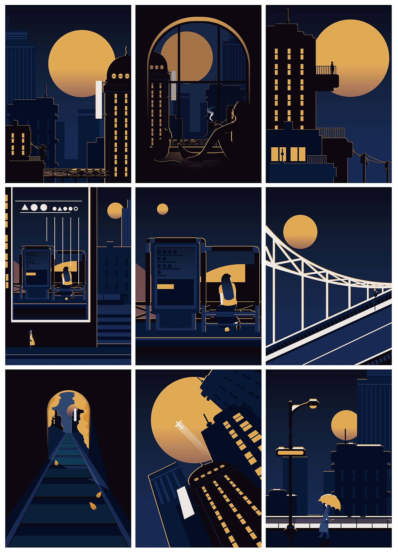 城市夜景|插画|商业插画|辰宿列张2020_原创作品-站酷zcool