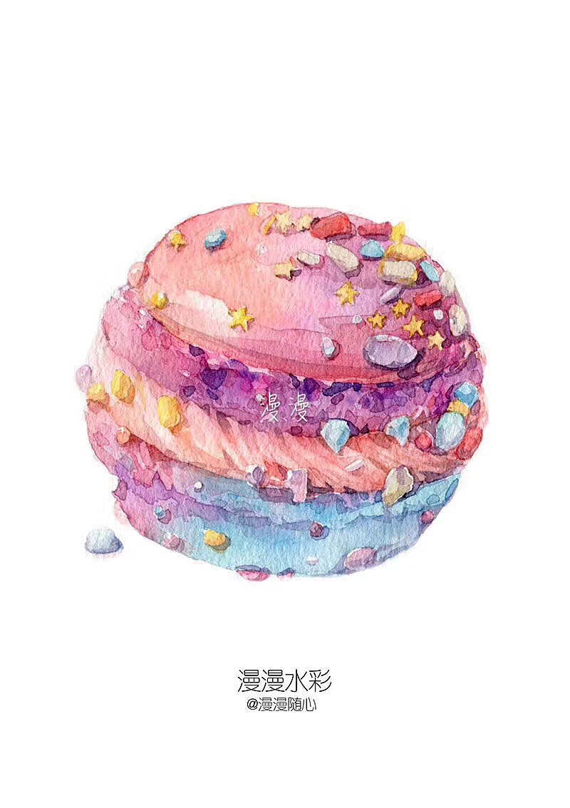 【水彩】水彩甜蜜蜜-粉（图ZMjUwNTQ1Mzg4） - 创作习作 - 站酷设计师漫漫绘原创素材 - 站酷ZCOOL