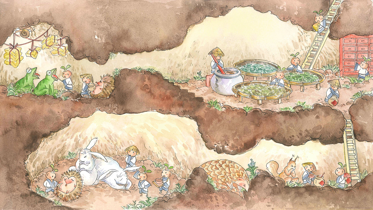 儿童绘本创作——百草园（图ZMjI5OTk0Nzg4） - 绘本 - 站酷设计师linhanart原创素材 - 站酷ZCOOL