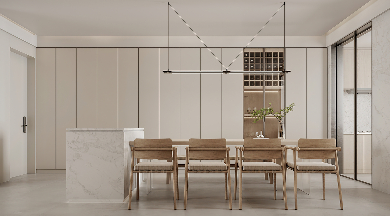 周笙笙全案设计 | 230㎡ 繁华都市的宁静一隅（图ZMzM5MjAzMjg4） - 家装设计 - 站酷设计师周笙笙全案设计原创素材 - 站酷ZCOOL