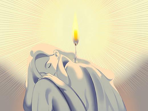慈善海报插画-Be the light
