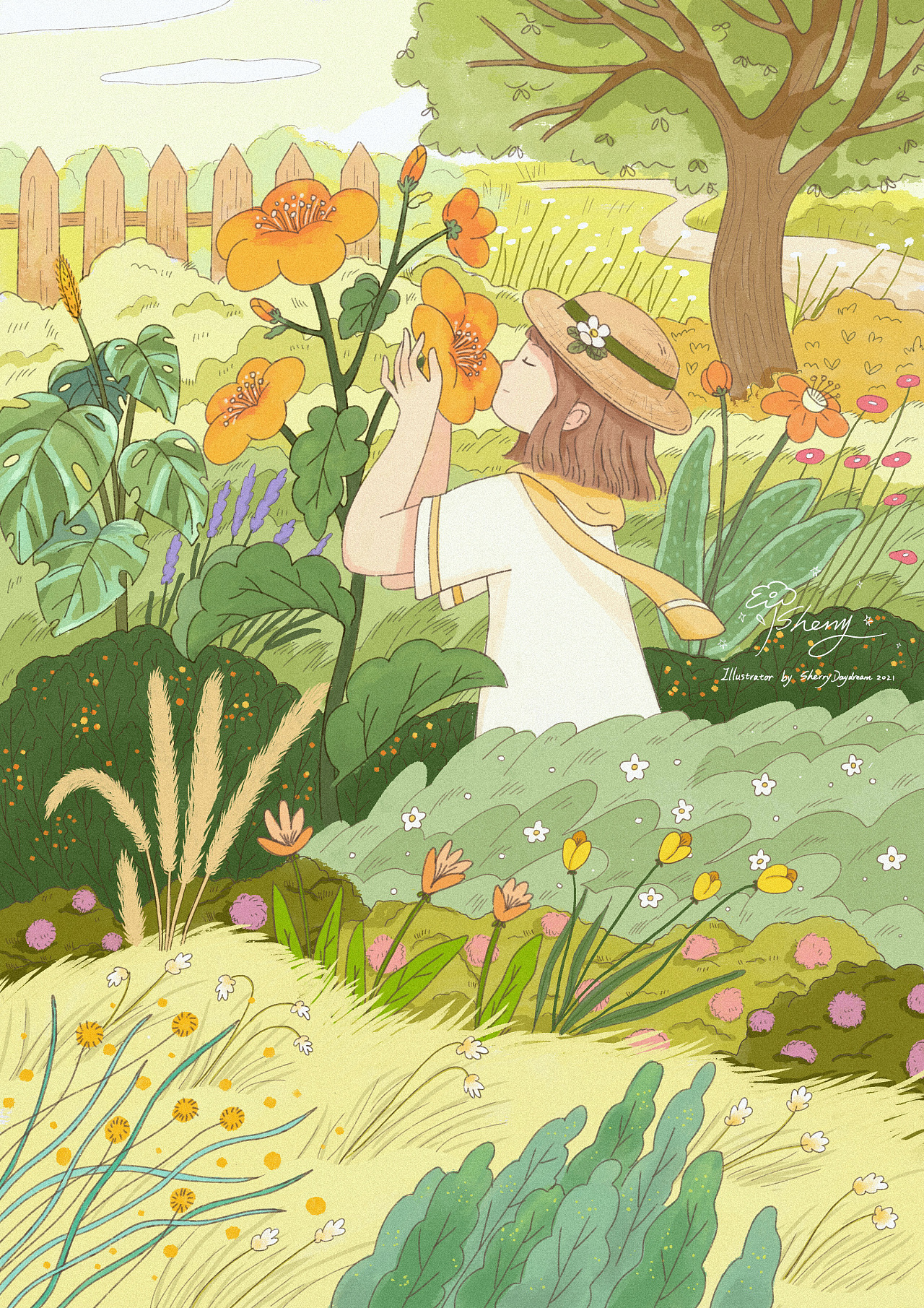 梦梦的花园(一)|插画|创作习作|sherry白日梦 - 原创作品 - 站酷