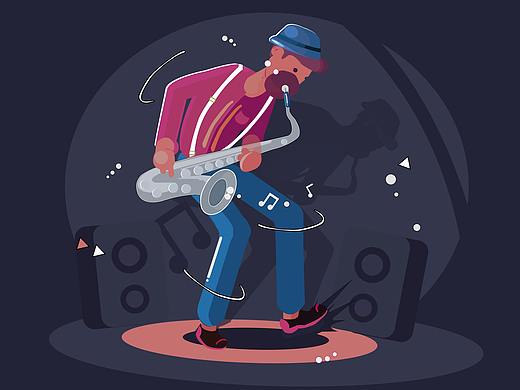 音乐男孩（个人主页-ZNTE4ODkzNzI=） - 艺术插画 - 站酷设计师周走走s原创素材 - 站酷ZCOOL