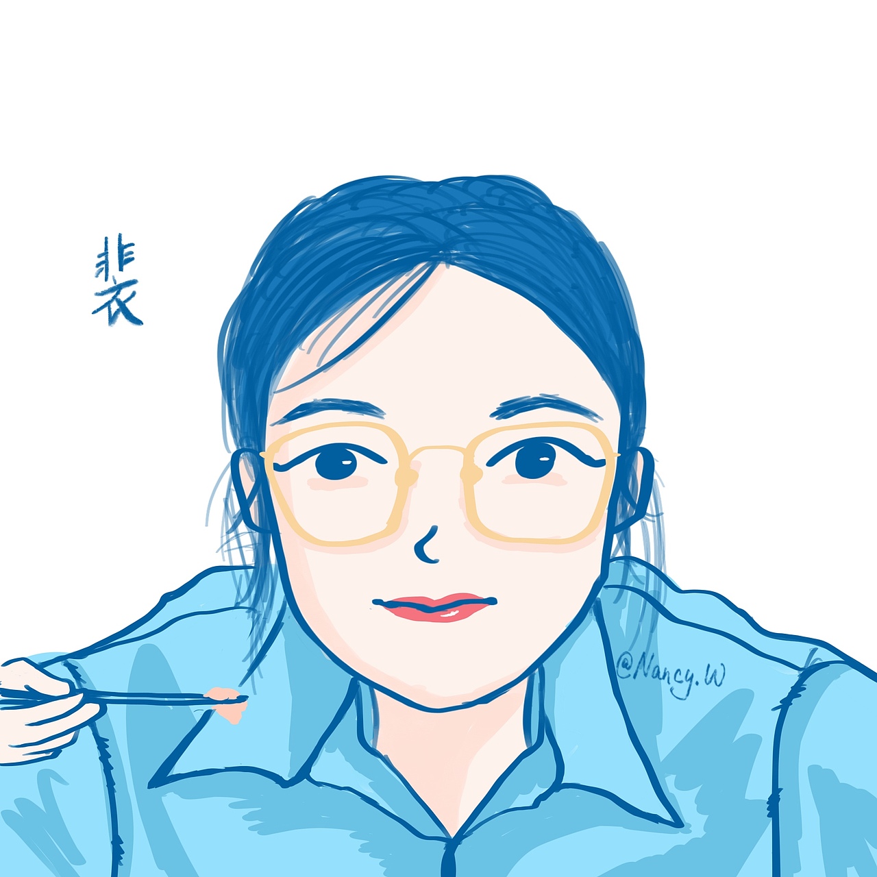 王南希的每日一画：头像（图ZMjEwNjc1NzA4） - 创作习作 - 站酷设计师NancyChina原创素材 - 站酷ZCOOL