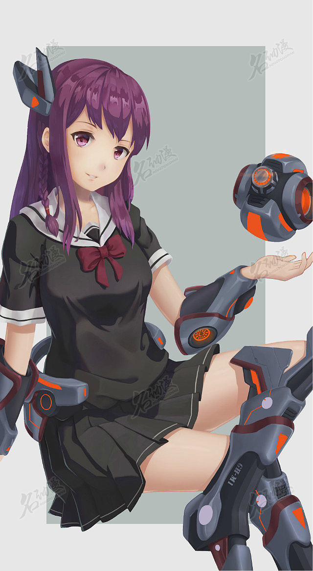 武装女子高校生插画6