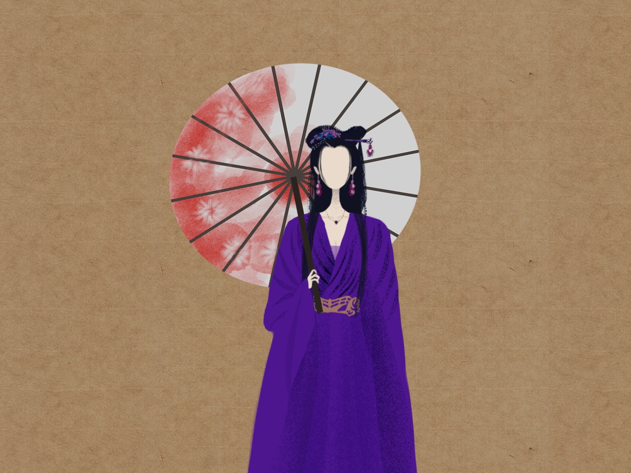 《媚者无疆》最美不是李一桐，而是一袭紫衣神秘妩媚的她_郭雪芙