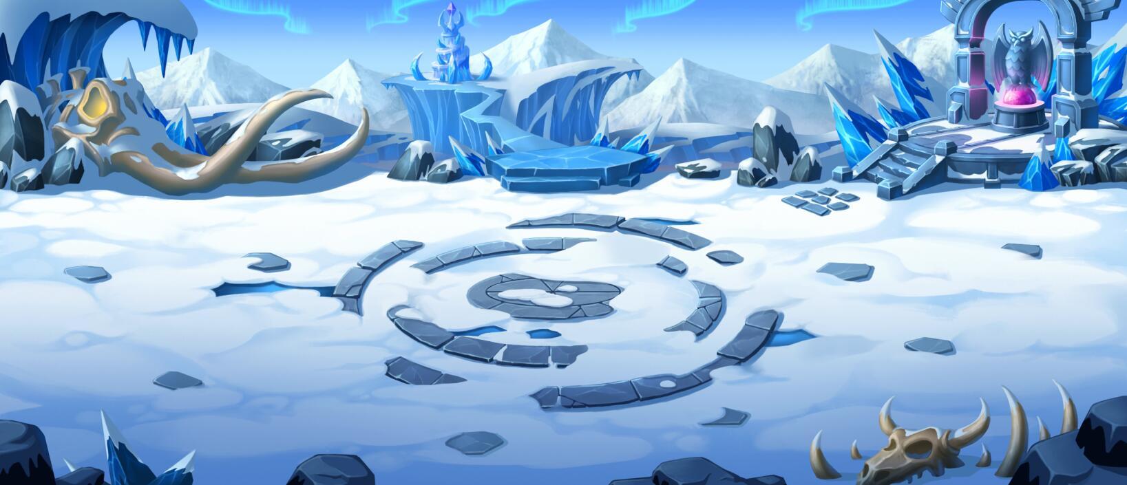 一张雪地横版地图|插画|游戏原画|mr_树先生 - 原创作品 - 站酷