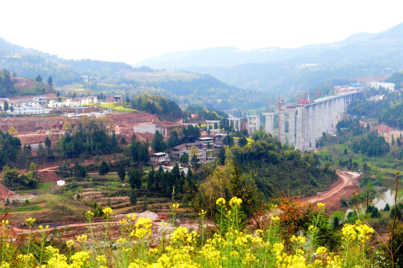 四川通江:巴万高速新桥河大桥有序推进|摄影|人文/纪实摄影|网络情缘 