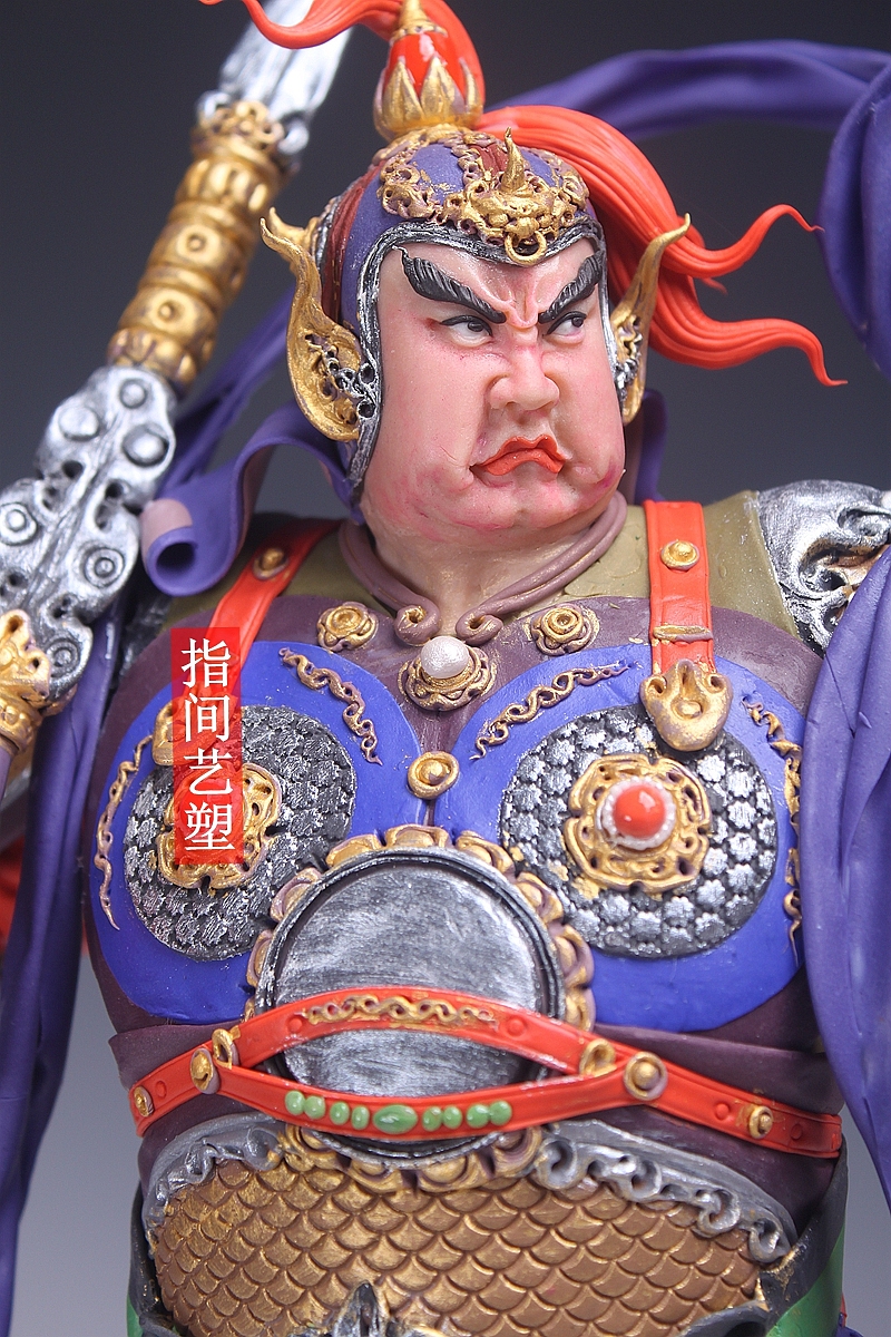贺加贵面塑软陶(韦陀菩萨 )(图ZNzY4MDQxNzY=) - 手办/模玩 - 站酷设计师贺加贵3D翻糖原创素材 - 站酷ZCOOL