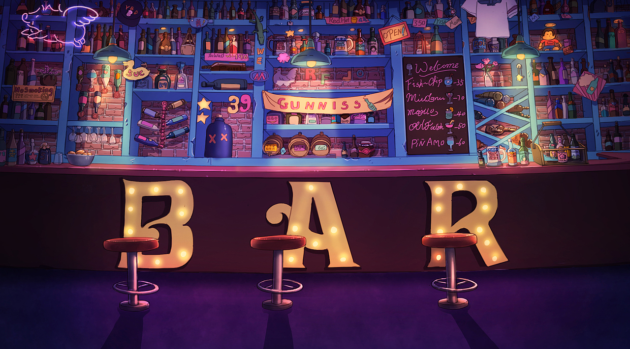 酒吧|动漫|动画片|我和我的小老师_原创作品-站酷zcool