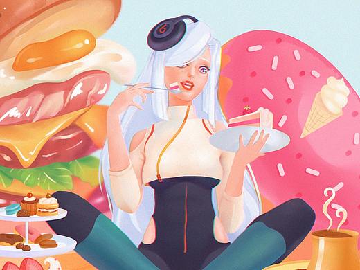 申鹤的二创（个人主页-ZNTc0Nzc5NDQ=） - 创作习作 - 站酷设计师铤ting原创素材 - 站酷ZCOOL