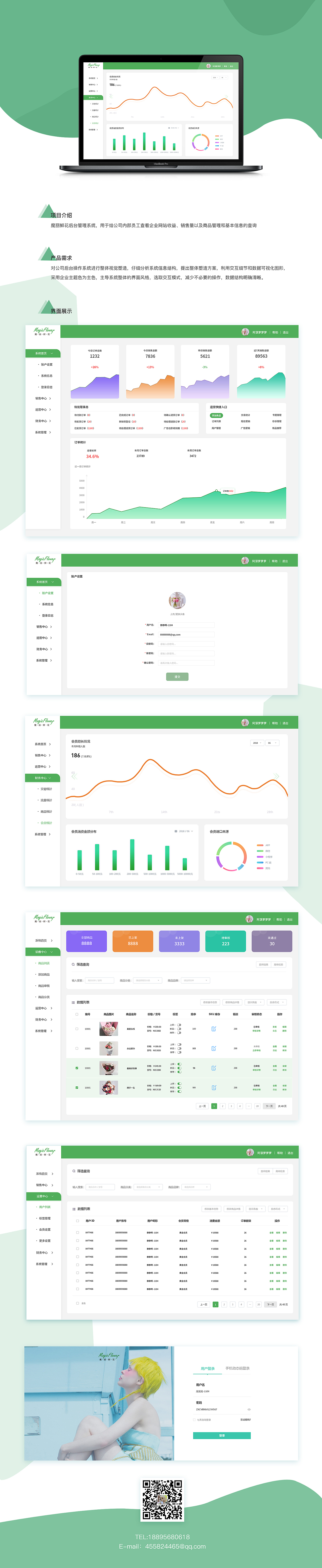 魔丽鲜花后台改版（图ZMTg5Njk2NDg0） - 其他UI - 站酷设计师任静啊原创素材 - 站酷ZCOOL