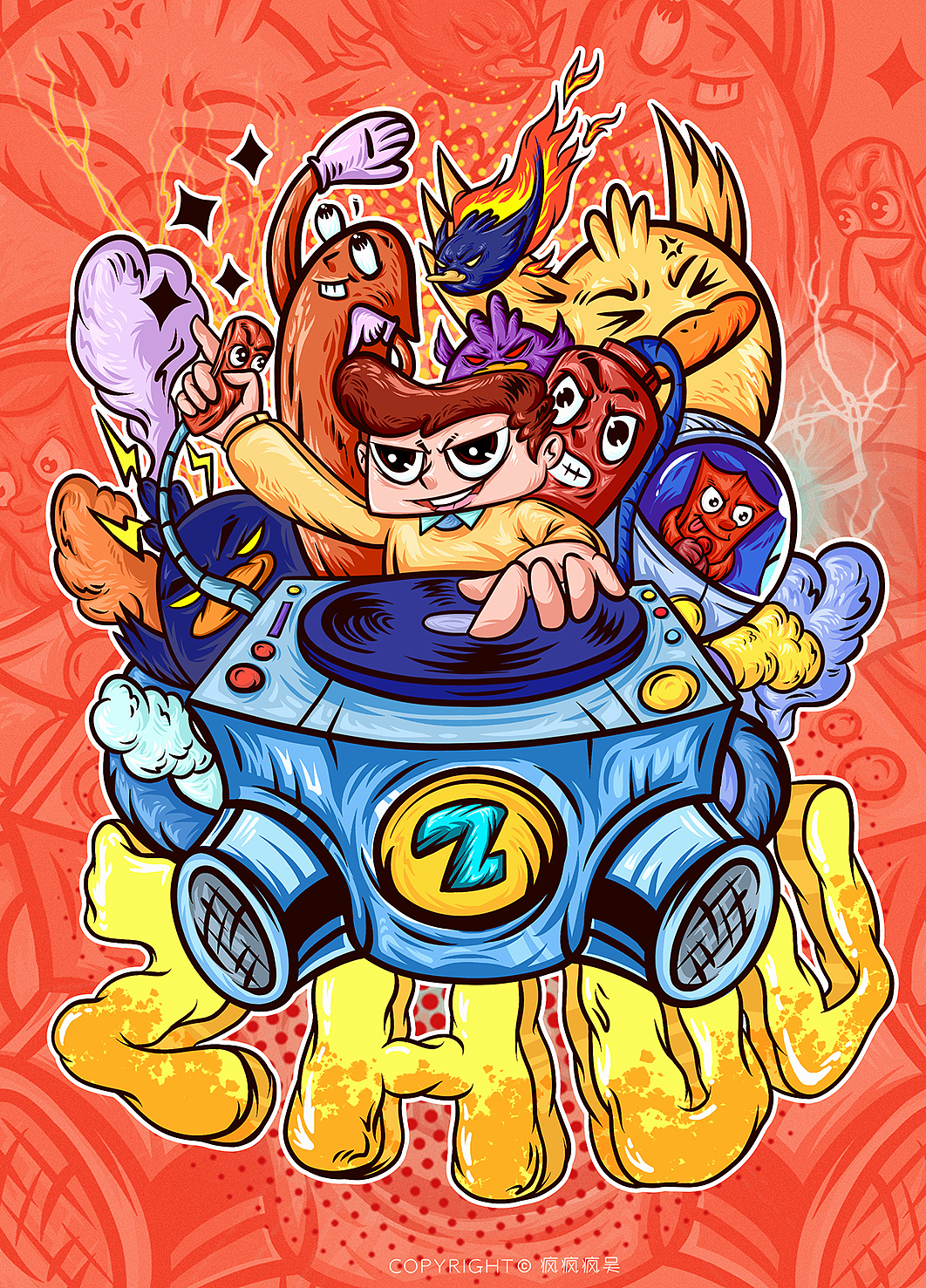 周黑鸭潮流插画-创作分享（图ZMTIwNTM1NTA4） - 商业插画 - 站酷设计师June吴疯疯原创素材 - 站酷ZCOOL