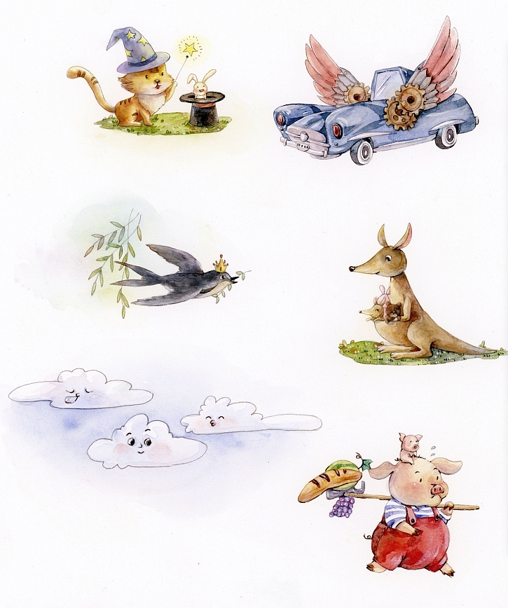 水彩插画 绘本（图ZMTgzOTg5MzA4） - 绘本 - 站酷设计师腿儿Ter原创素材 - 站酷ZCOOL