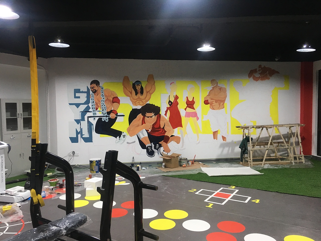 肌肉健身壁画系列