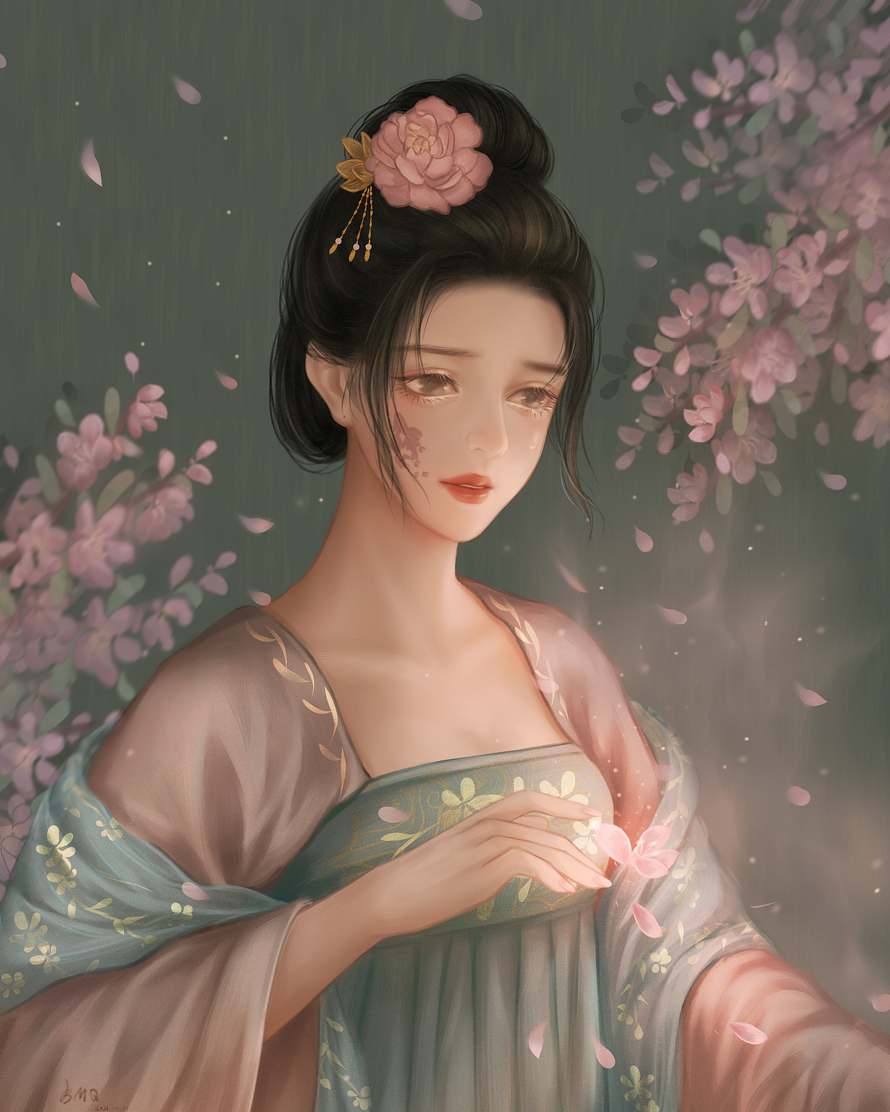 《残花》（图ZMjUyNTczMTg0） - 艺术插画 - 站酷设计师木木离林原创素材 - 站酷ZCOOL