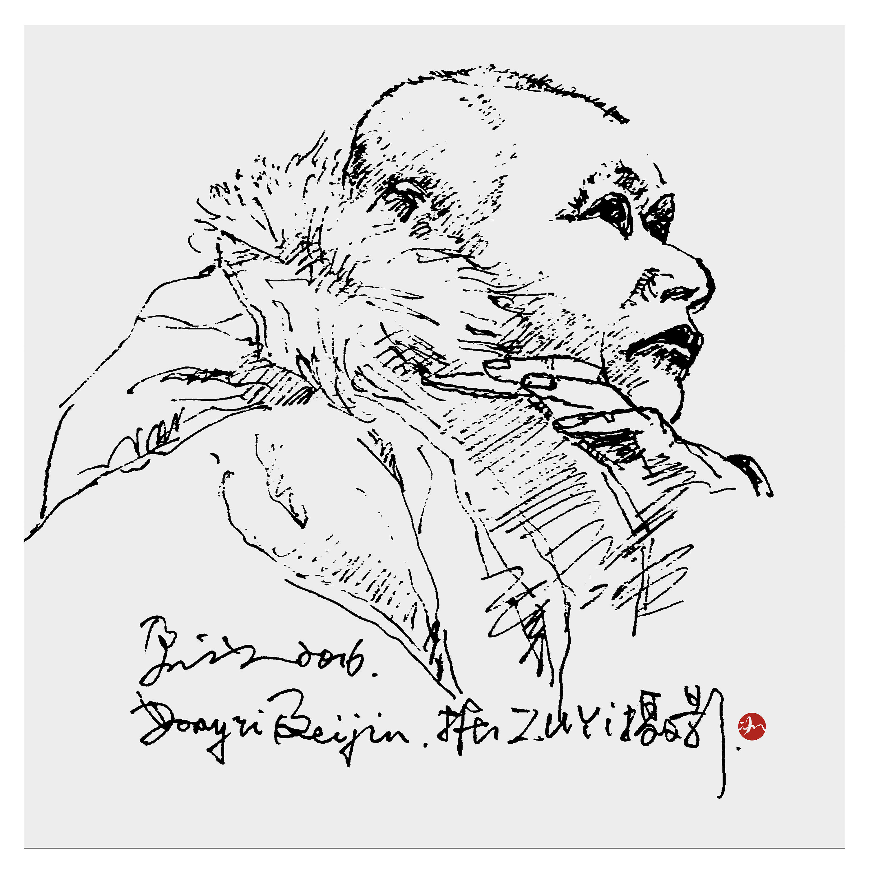 线相系列钢笔画人物速写