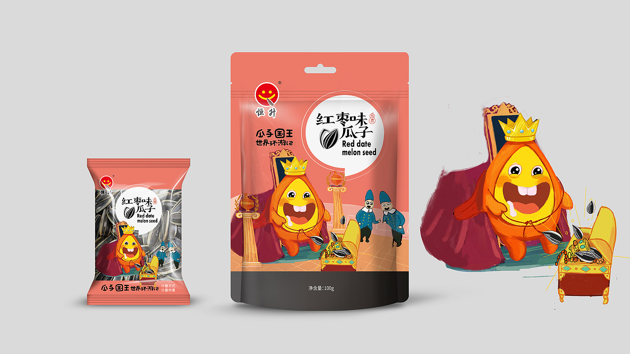 恒升瓜子包装创意设计