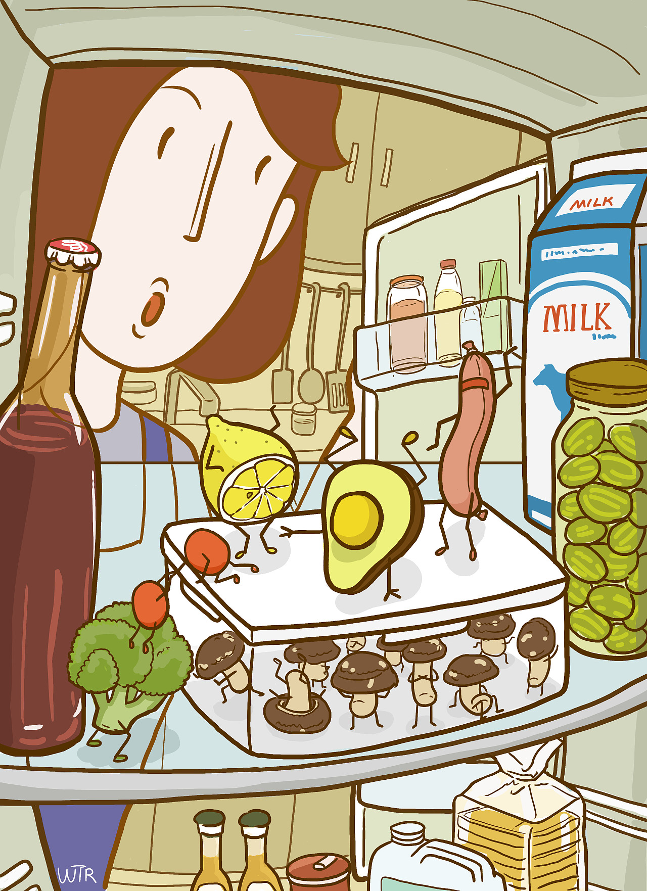 冰箱里|插画|商业插画|yonini - 原创作品 - 站酷 (ZCOOL)