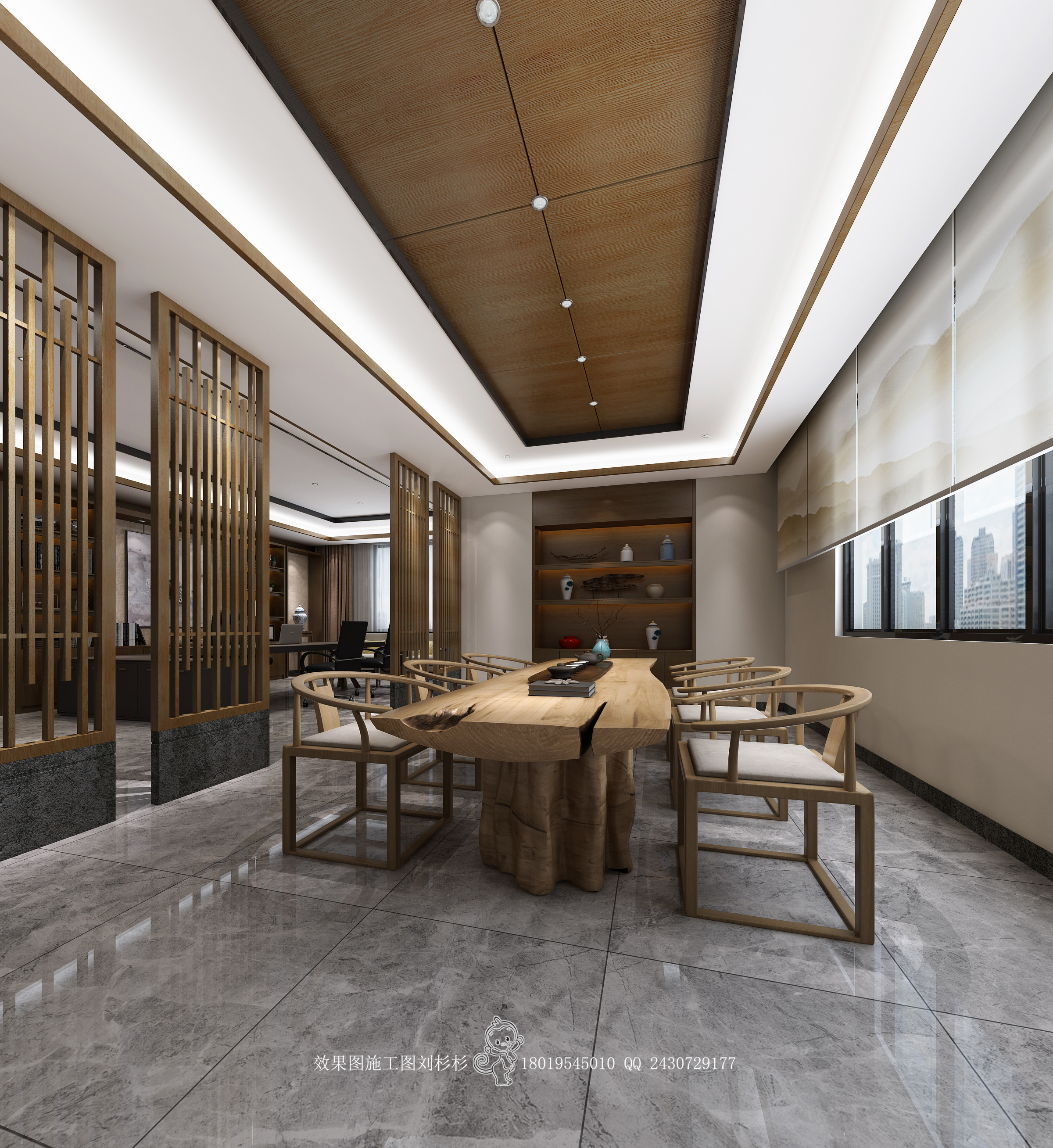 新中式挑空客厅 - 效果图交流区-建E室内设计网