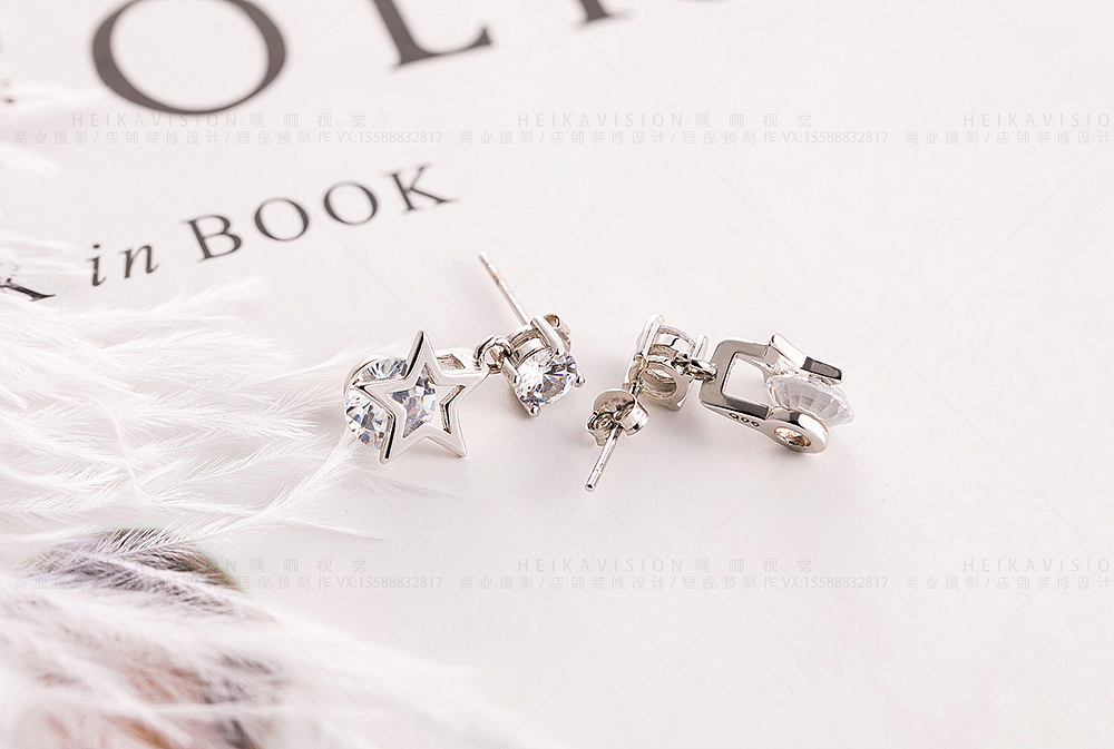 耳钉 首饰 项链饰品 静物产品拍摄 商业摄影