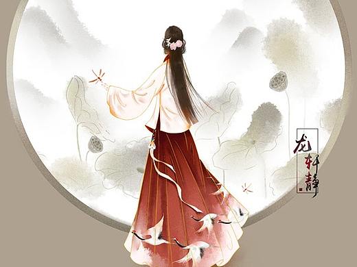 古风少女插画