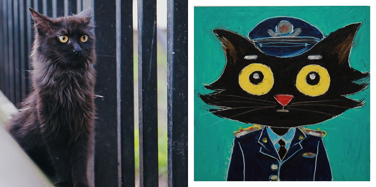 猫咪大头照1——油画棒（图ZMjI1MDc1MzQ0） - 艺术插画 - 站酷设计师shiHany原创素材 - 站酷ZCOOL