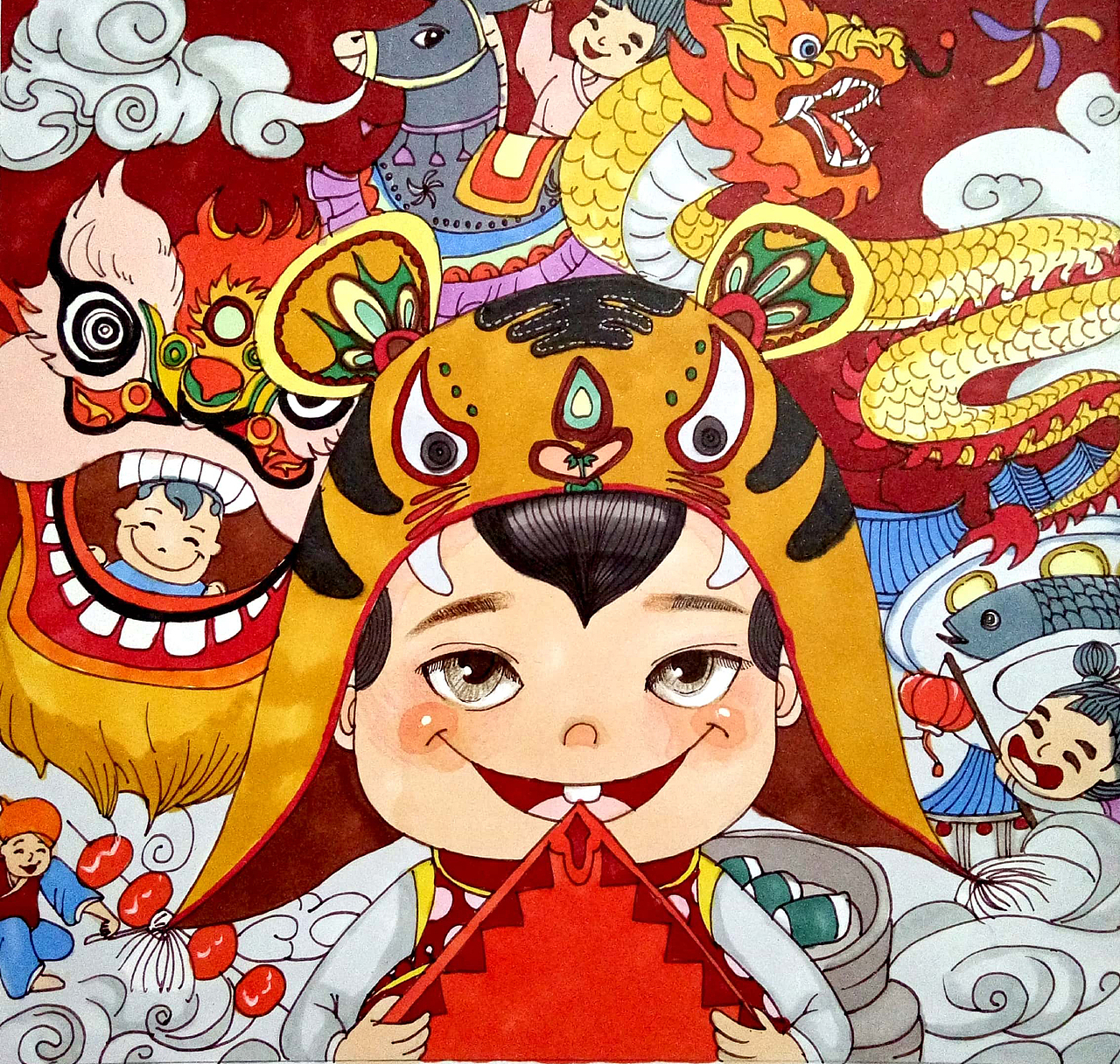 黑白➕彩色装饰画