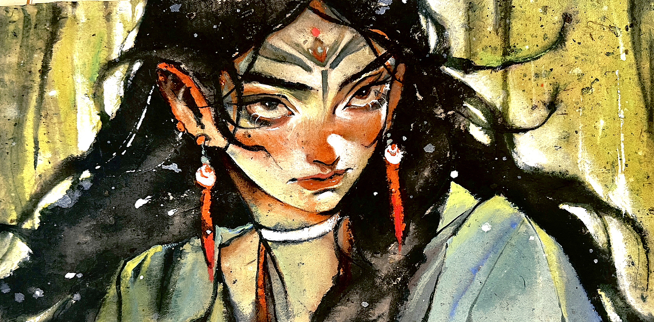 愿神明偏爱，一切从欢（图ZMzY3MDExNjMy） - 艺术插画 - 站酷设计师修凡XIUFAN原创素材 - 站酷ZCOOL