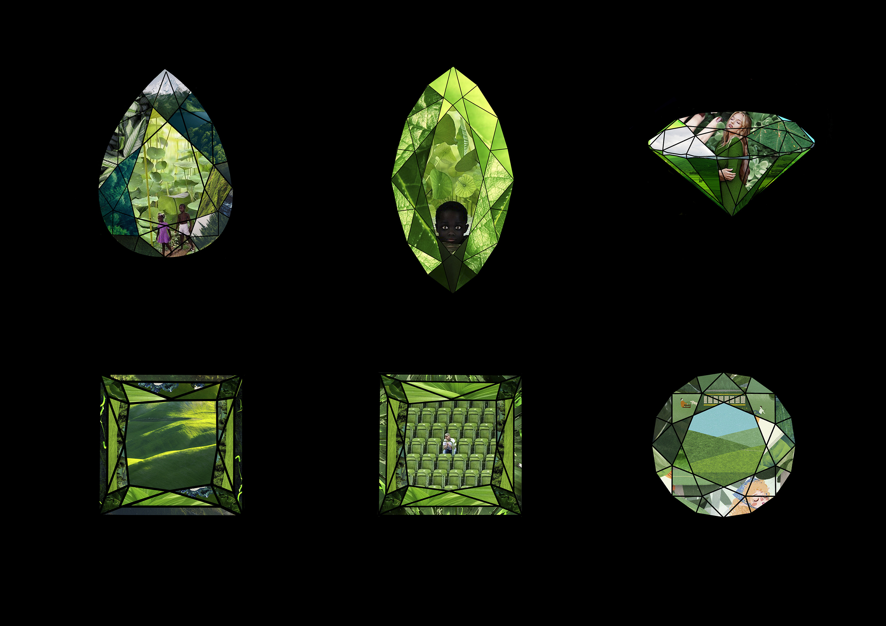 拼贴之钻石切割