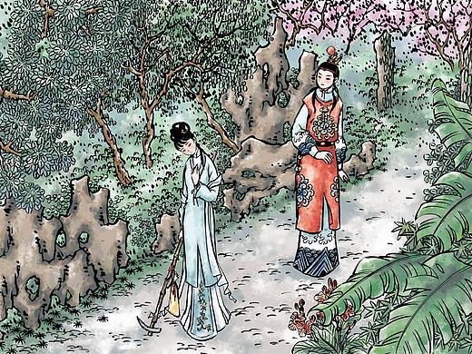 四大名著红楼梦水墨国画绘本连环画